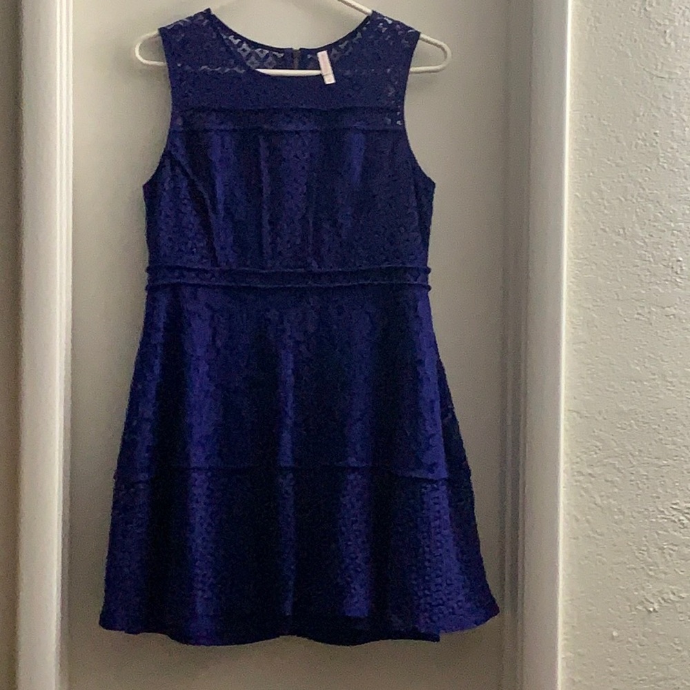 Lace purple dress